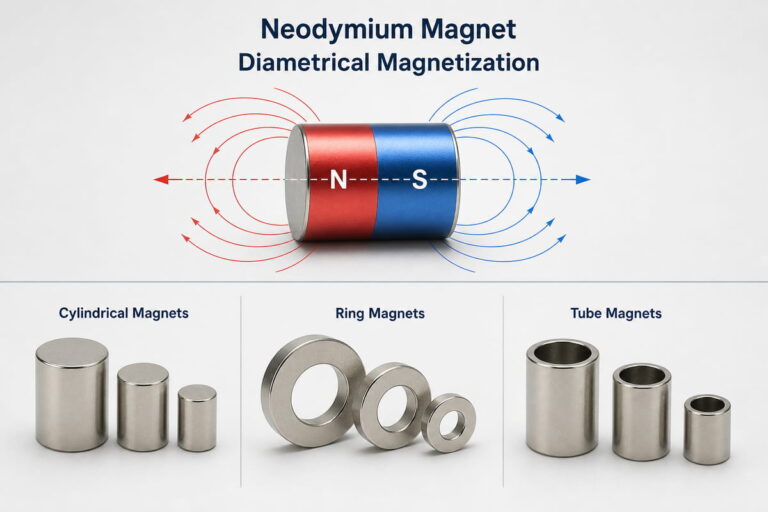 Neodymium Magnet Diametrical Magnetization Common Shapes