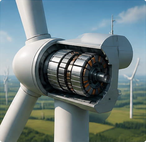 Segment Magnet for Wind Turbines