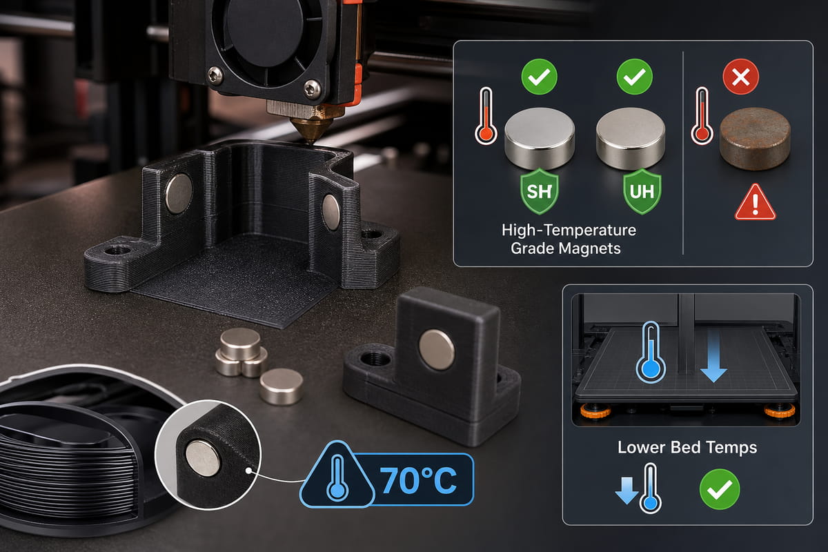 3D Printing With Embedded Neodymium Magnets