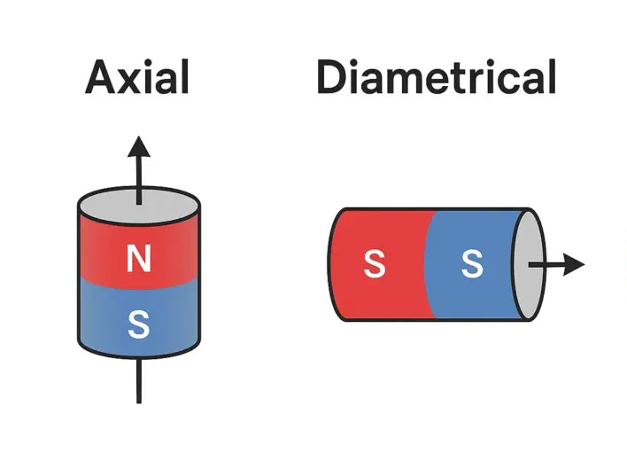 Magnetizzazione assiale e diametrica