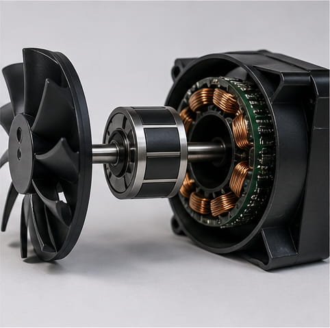 Interazione tra barra magnetica e motore elettrico