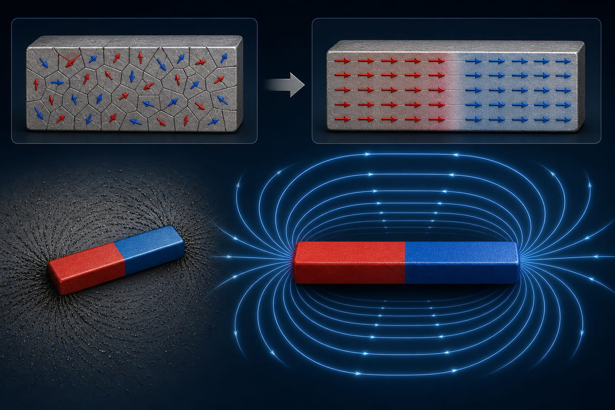 Come funziona effettivamente un magnete a barra?