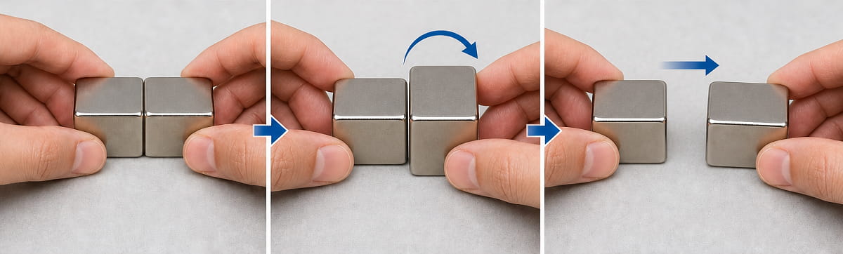 Magneti al neodimio rotanti per la separazione