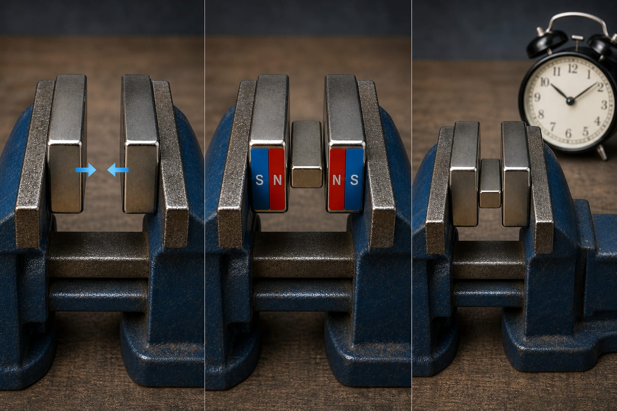 Metodo "a sandwich" per rimagnetizzare un magnete al neodimio