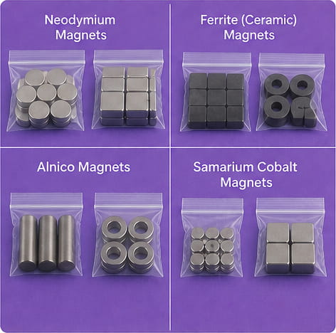 Classifica per tipo di magnete