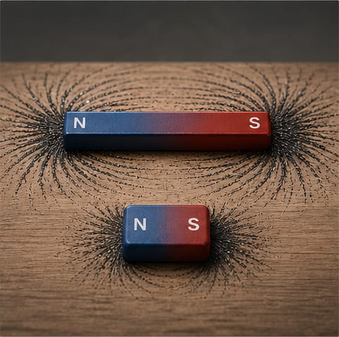 Le dimensioni e la forma influenzano l'intensità dei poli magnetici