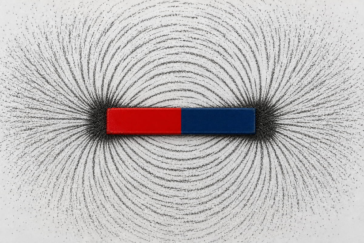 Il campo magnetico attorno a una barra magnetica