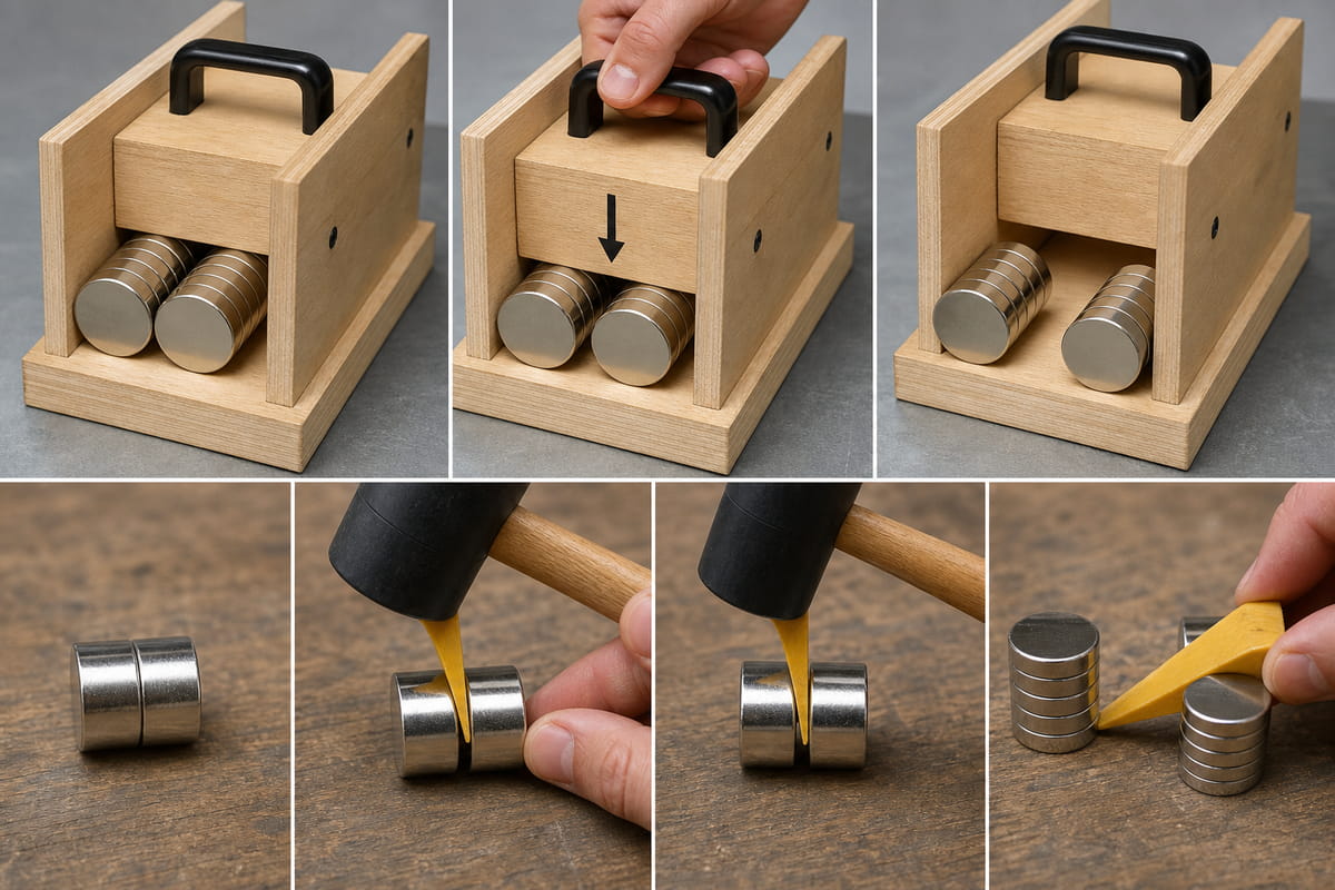 Utilizzare un separatore magnetico per separare i magneti al neodimio