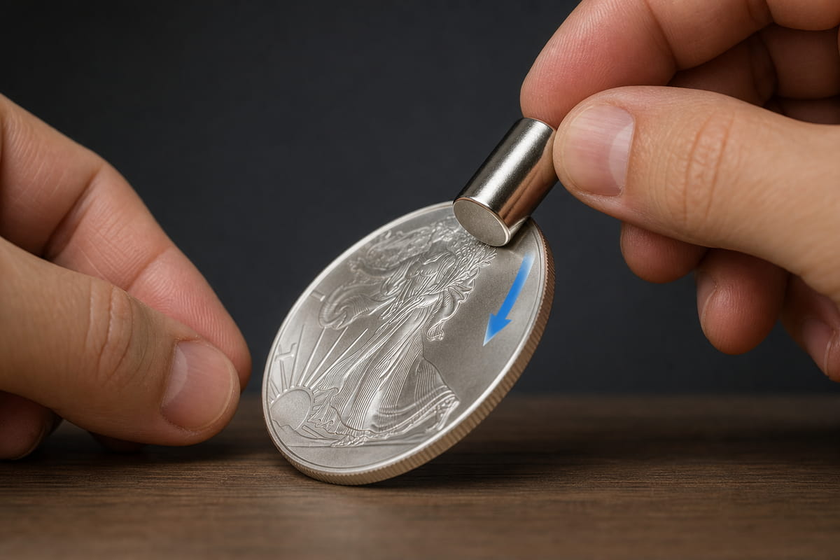Come verificare la presenza di argento con una calamita