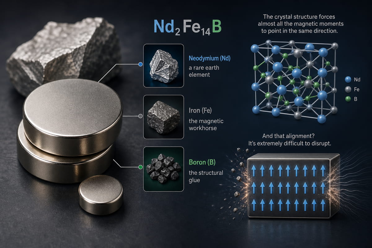 Di cosa sono fatti i magneti al neodimio?