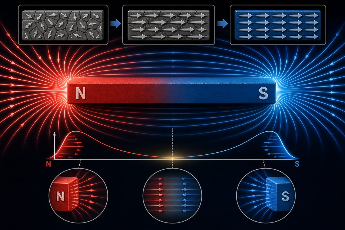 Perché i poli dei magneti a barra sono così potenti?