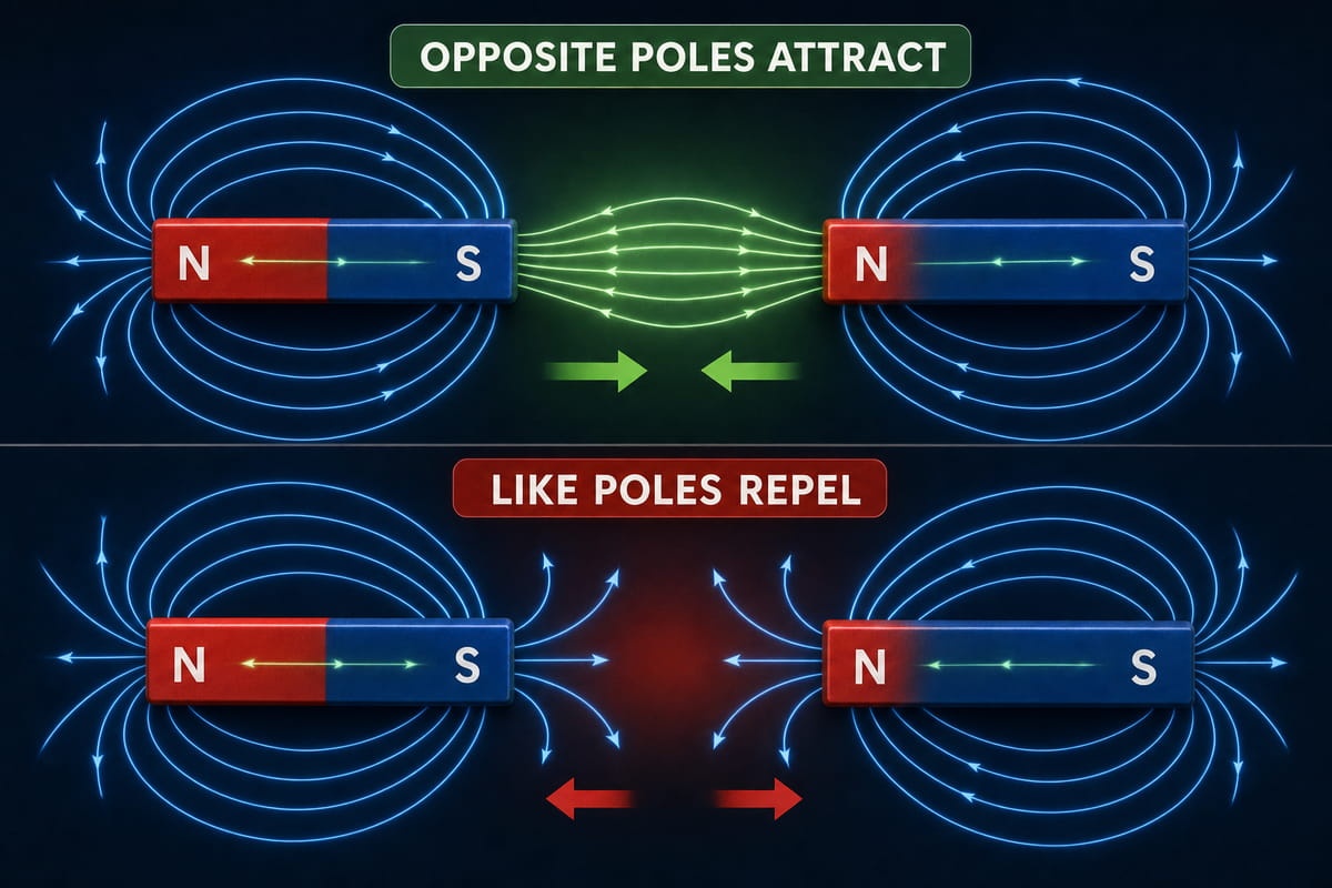 Perché i poli opposti di una barra magnetica si attraggono?