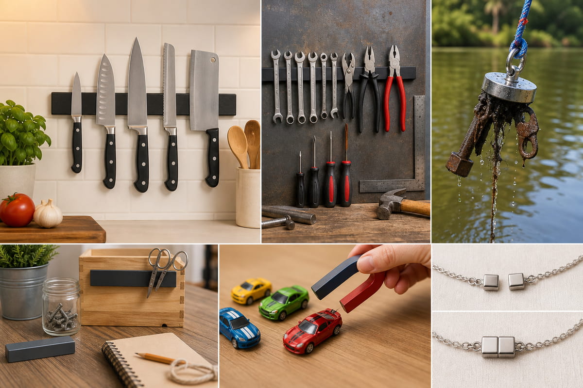 Magneti a barra utilizzati per progetti fai da te e per hobby