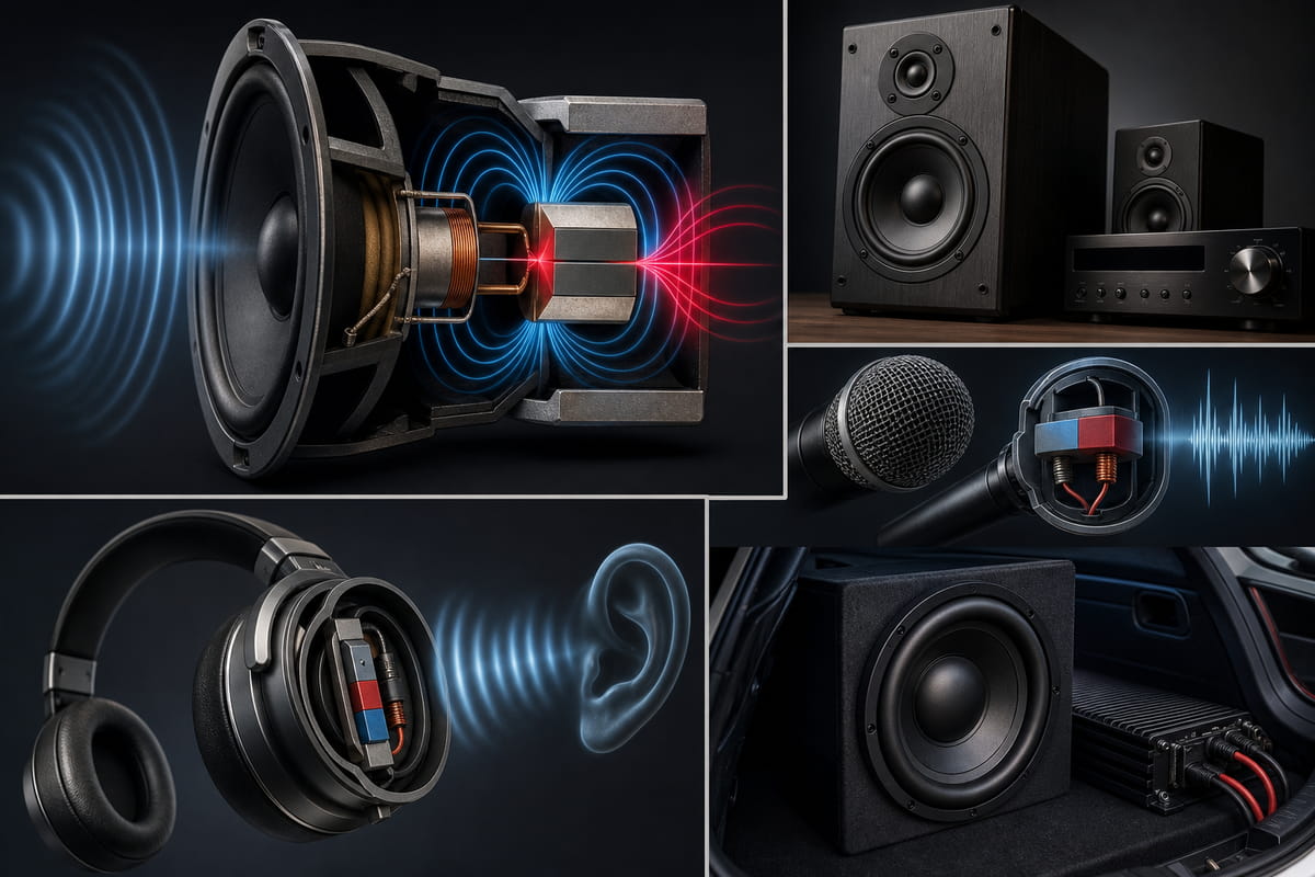 Magneti a barra utilizzati nei dispositivi audio