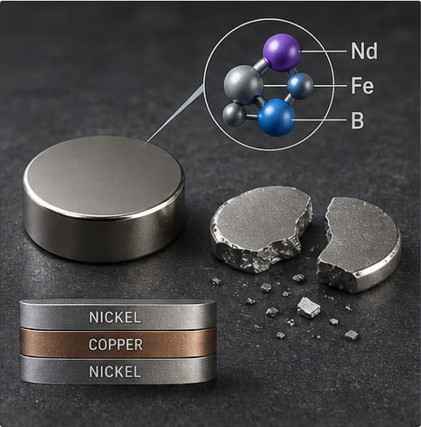 Materiale fragile del magnete N52