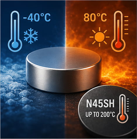Buona resistenza alla temperatura dei magneti N45