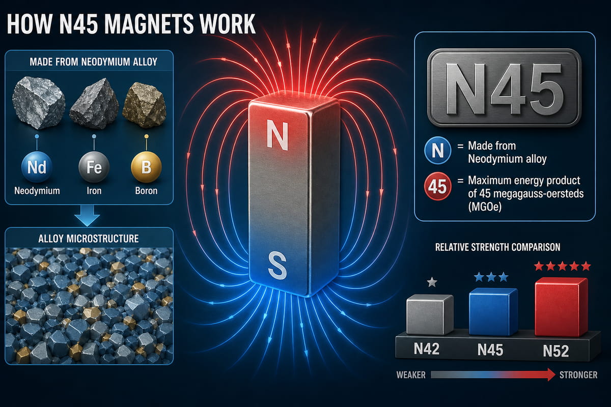 Come funzionano i magneti N45
