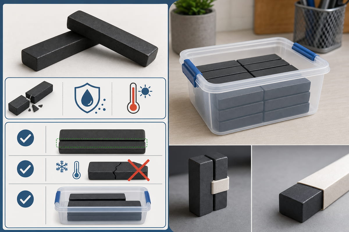 Come conservare i magneti a barra in ferrite (ceramica)