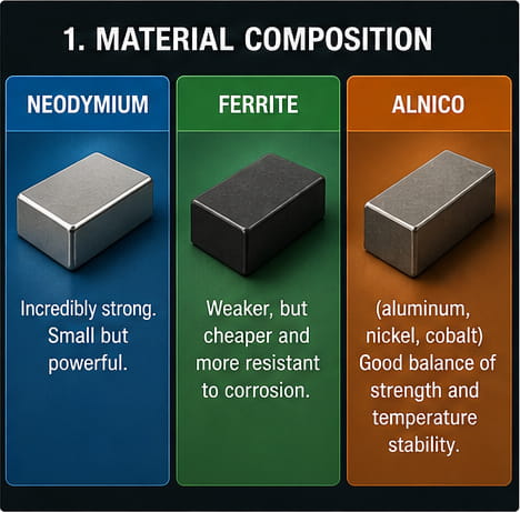 Composizione dei magneti a barra