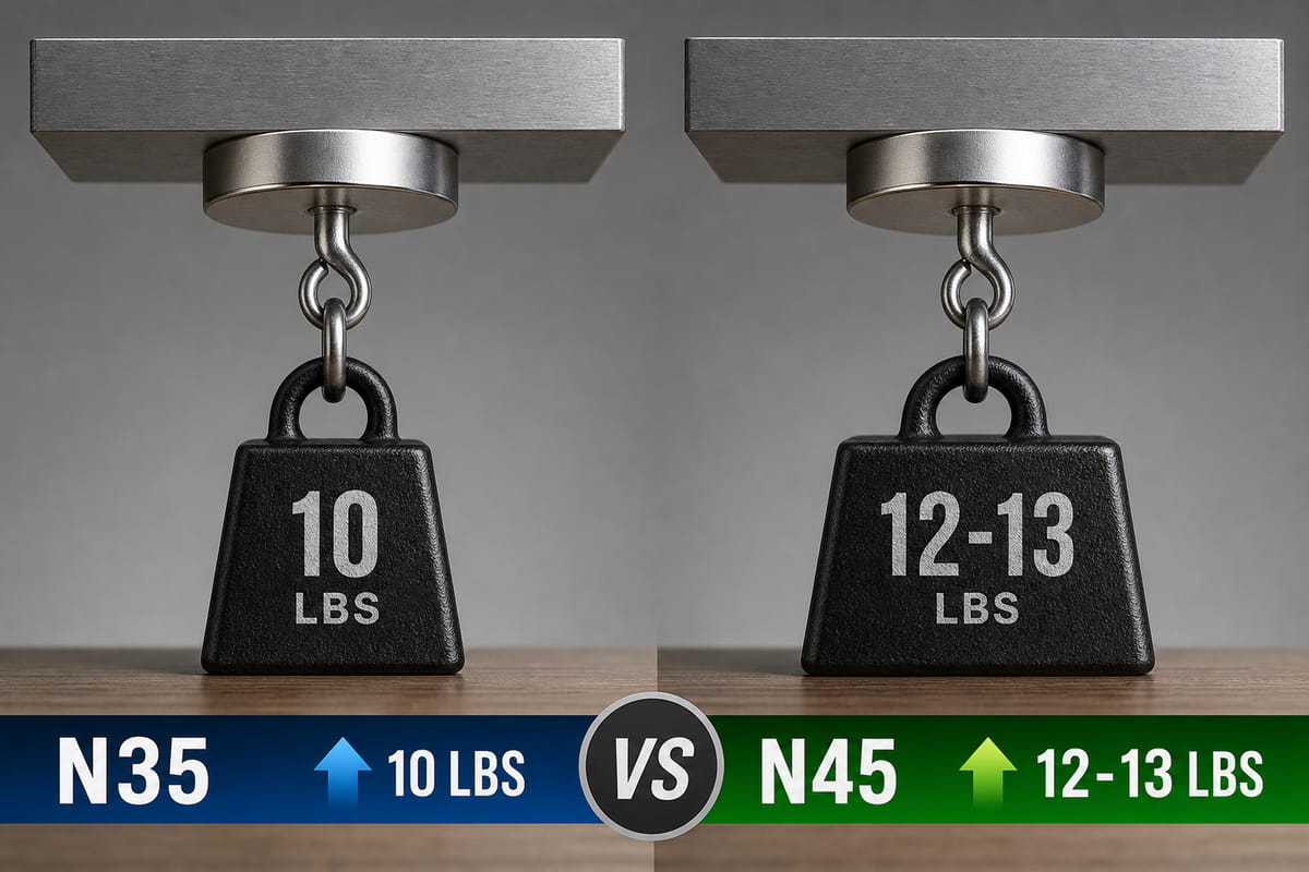 Magneti N35 vs N45: potenza magnetica
