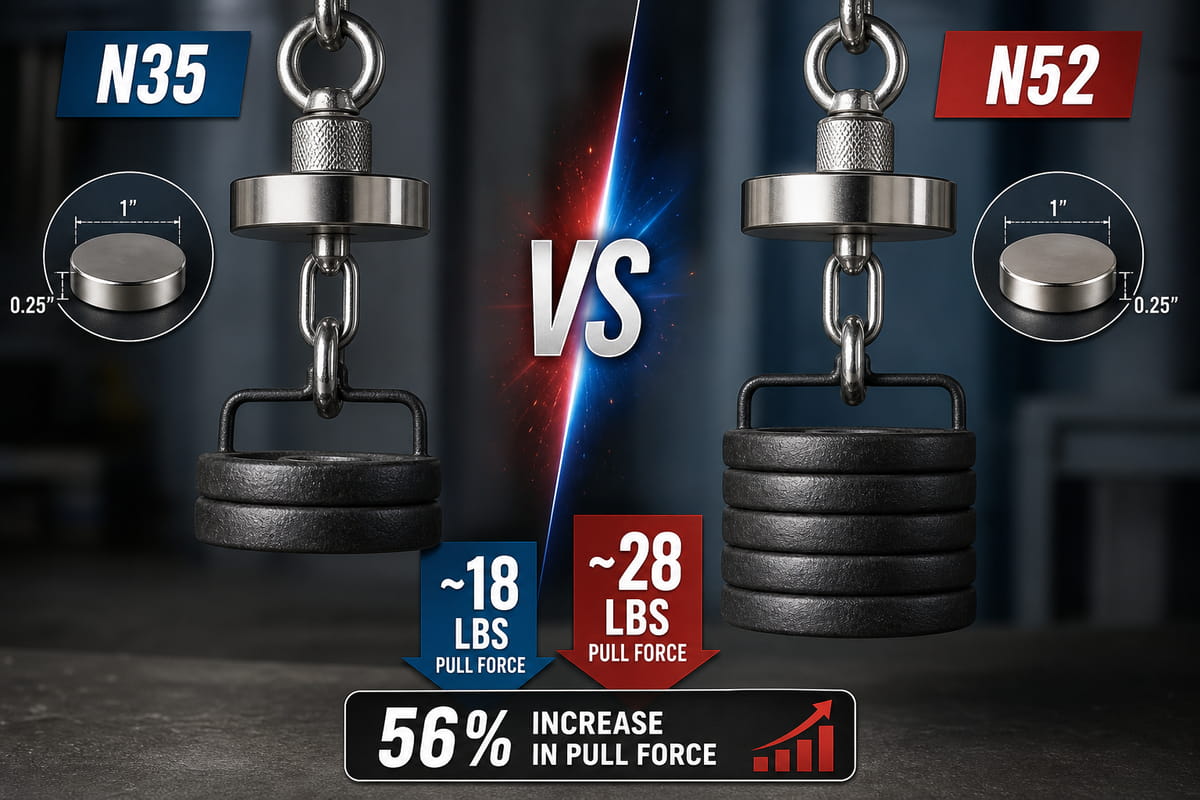 Magneti N35 vs N52: potenza magnetica