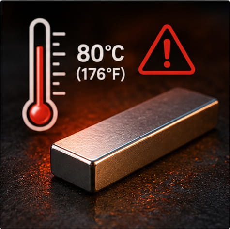 Limiti di temperatura del magnete a barra N40