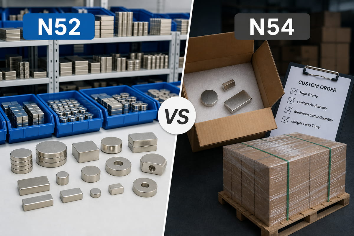 Disponibilità dei magneti N52 e N54