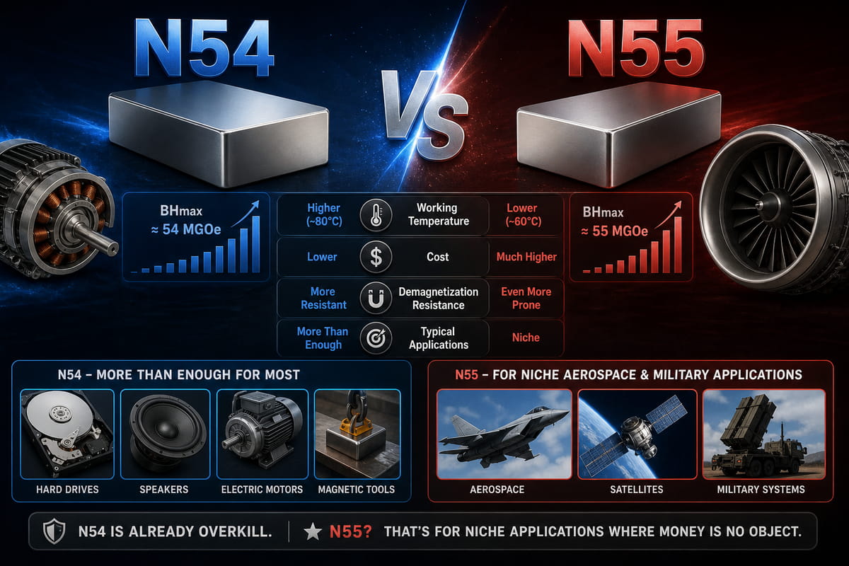 N54 vs N55: la differenza sta nel magnete