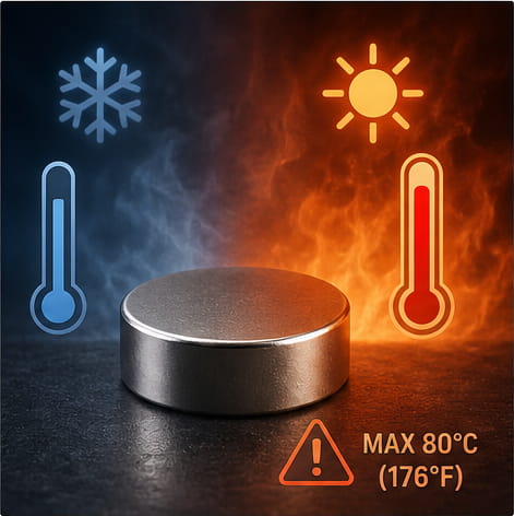 Sensibilità alla temperatura del magnete N52