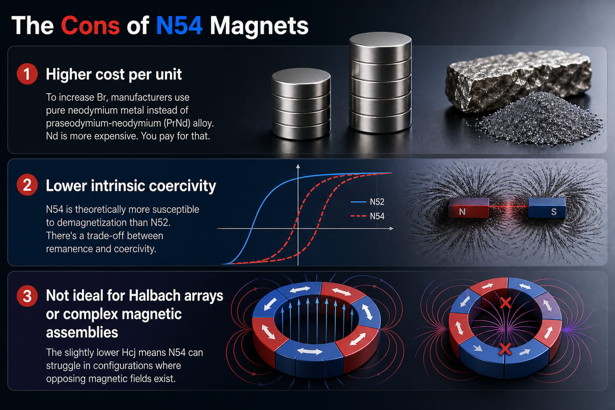 Gli svantaggi dei magneti N54