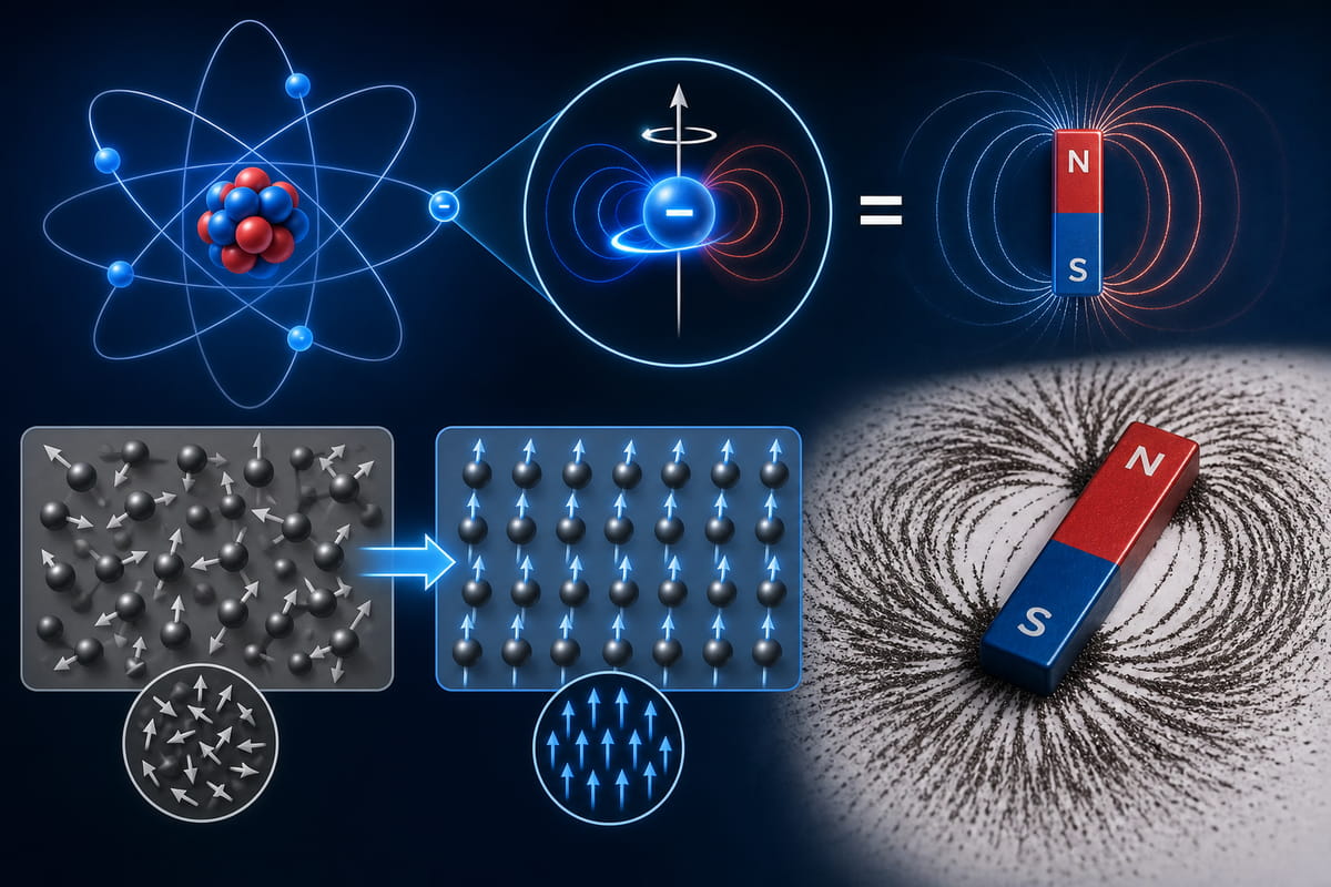Il funzionamento dei magneti a barra ha origine dagli elettroni